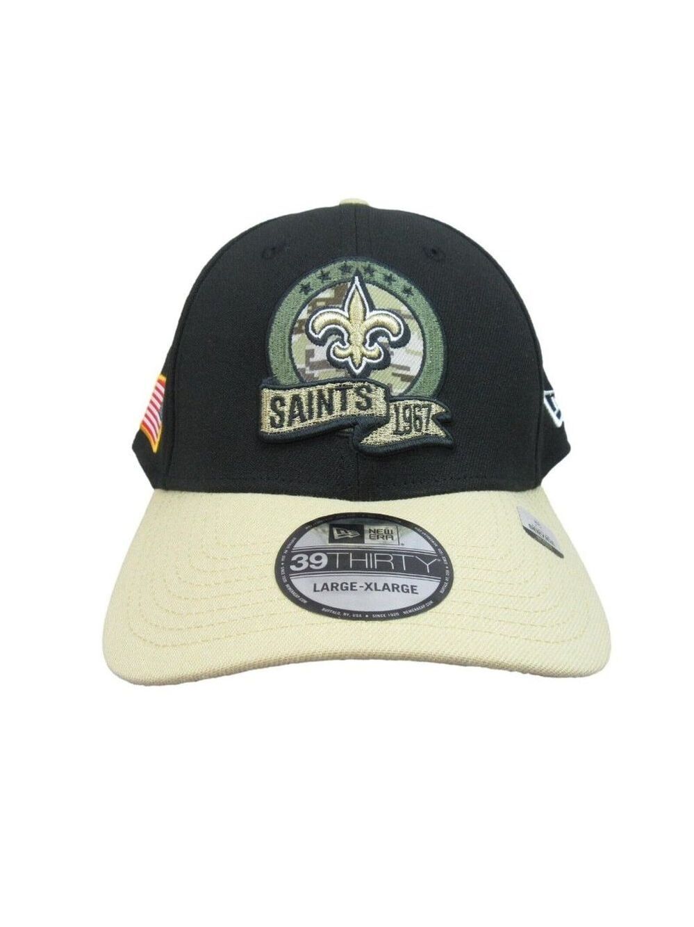 New Era 39THIRTY New Orleans Saints Salute To Service Hat Cap Size Large XL NEW